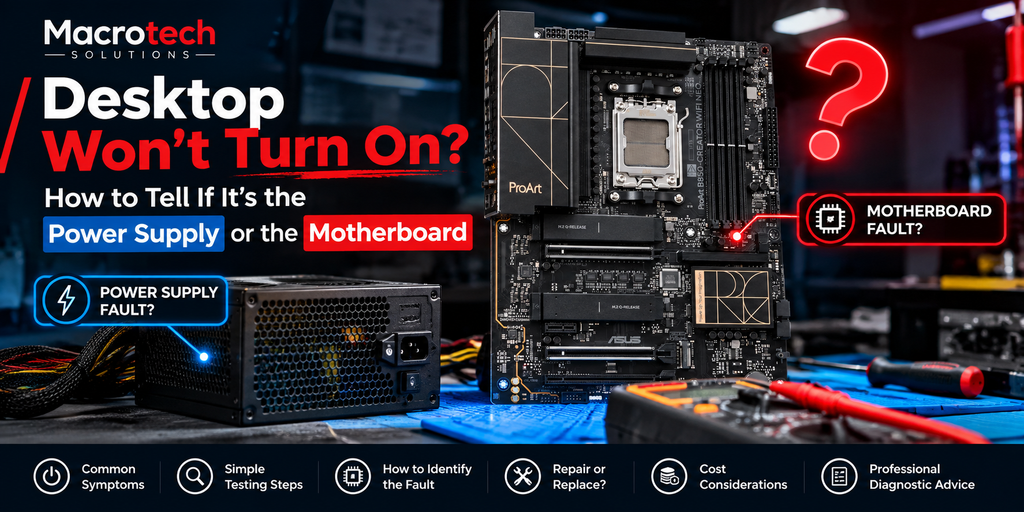 Desktop Won't Turn On? How to Tell If It's the Power Supply or the Motherboard