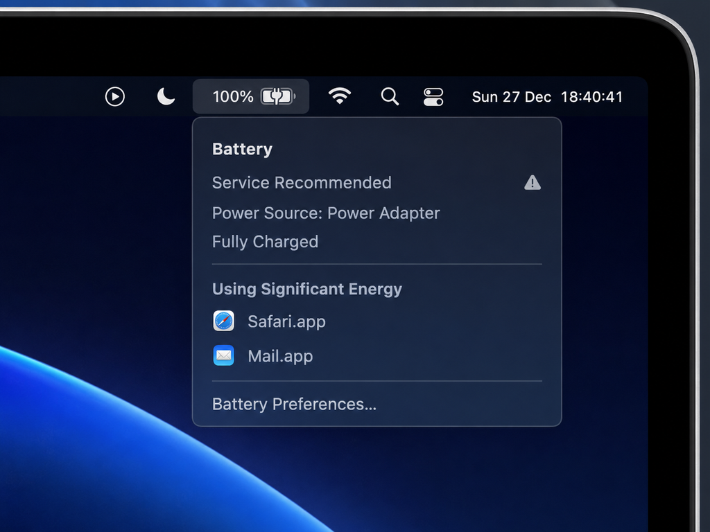 MacBook Battery Warning: What "Service Recommended" Really Means (and When It's a Safety Issue)