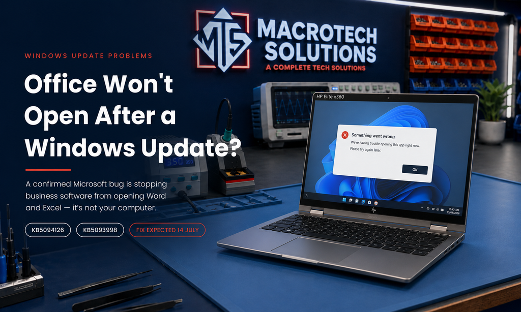 Word or Excel Won't Open From Your Business Software After a Windows Update? Here's What's Going On