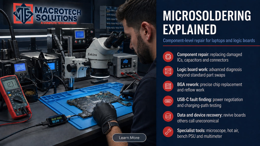 Microsoldering Explained: How Component-Level Repair Saves "Unfixable" Laptops and MacBooks